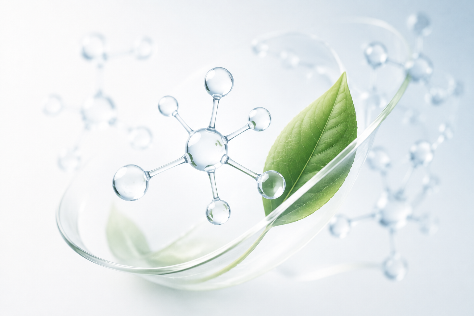 Seedling under a molecular shield with fertilizer granules
