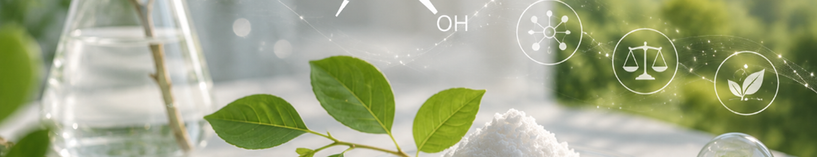 ADS:NAS — laboratory glassware with a leaf and molecular structure