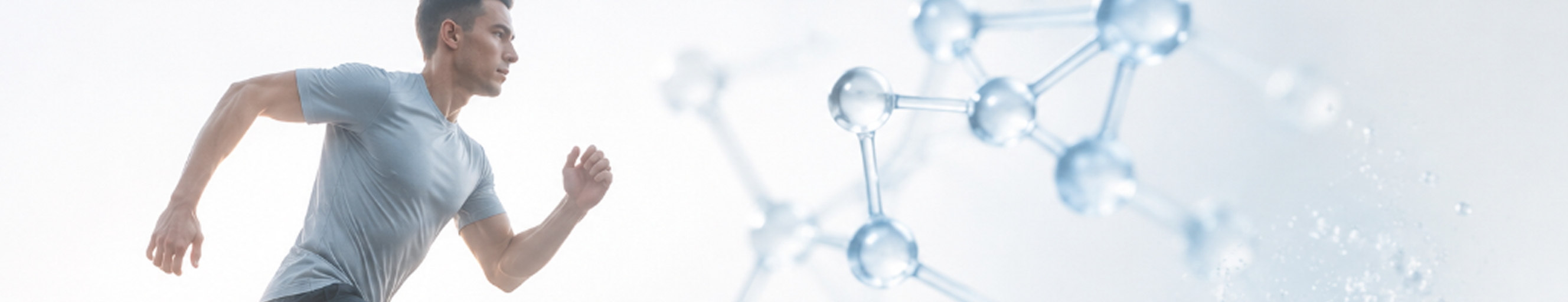 ADS:DAG — runner with a molecular structure overlay